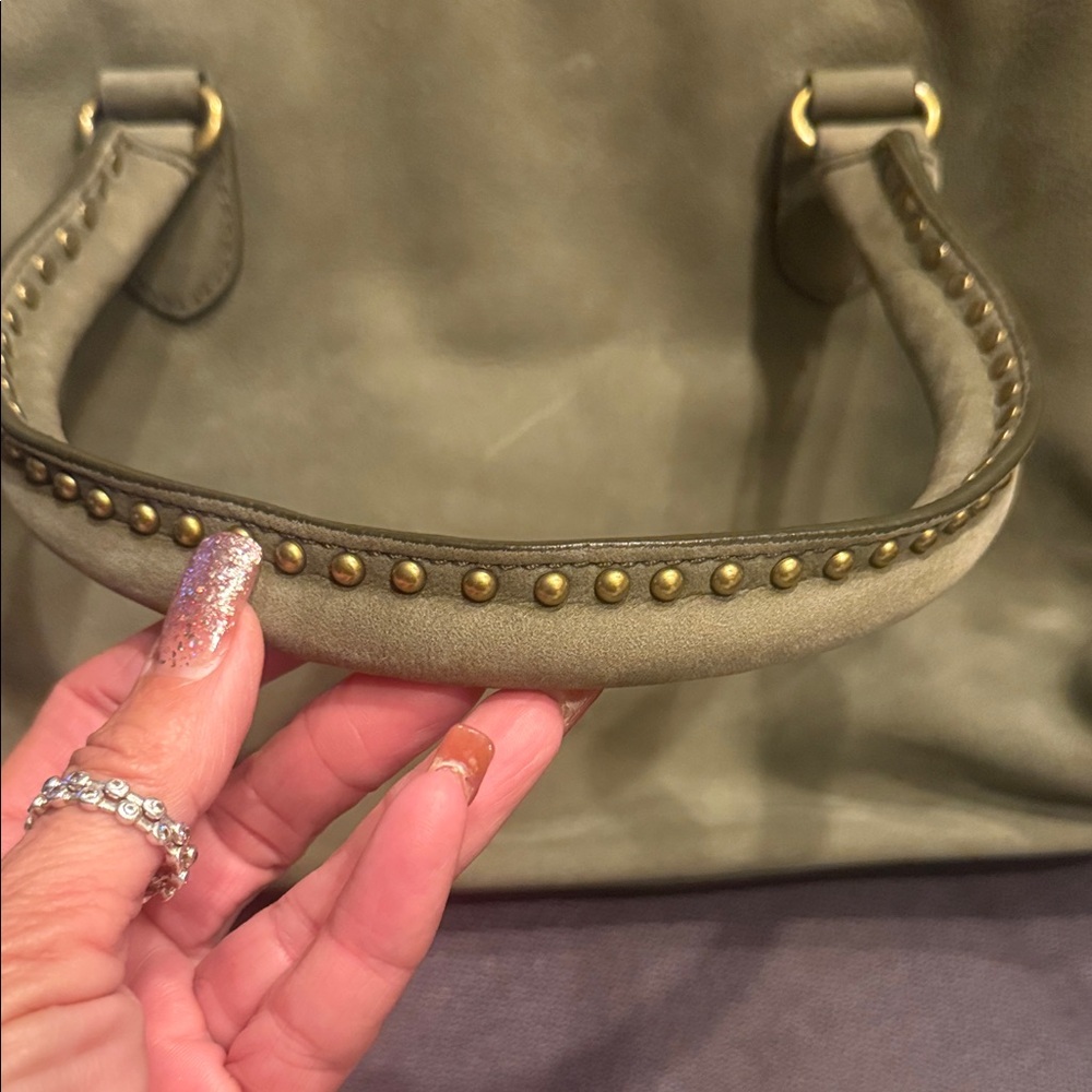 Diane Von Furstenberg. Elegant Army Green Handbag - Picture 6 of 10
